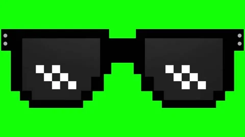 Cartoon glasses with green background Stock Footage 220304985