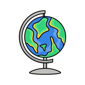 Cartoon Globe Icon Stock Illustration