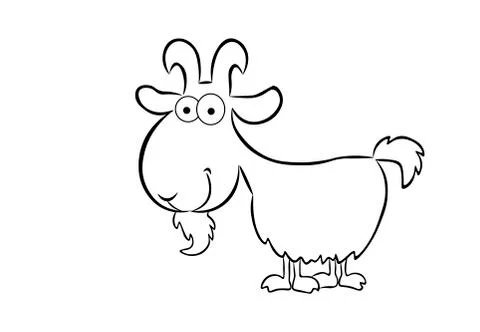 Cartoon goat Stock Illustration