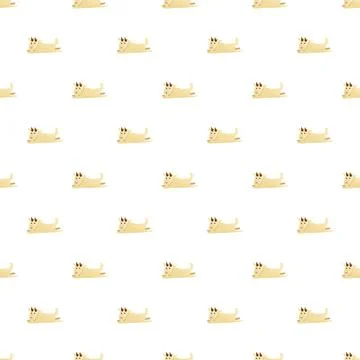 Cartoon goat seamless pattern repeating animal illustration design Stock Illustration