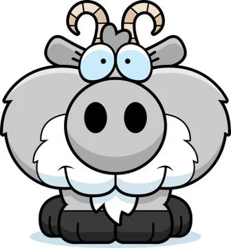 Cartoon goat smiling Stock Illustration