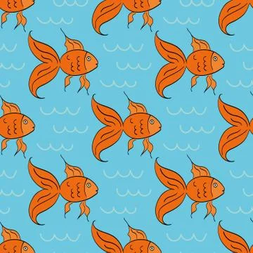 Cartoon gold fish Stock Illustration