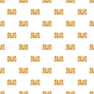 Cartoon gold necklace pattern creating seamless background Illustrazione stock