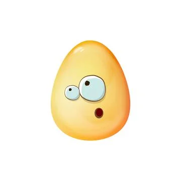 Cartoon golden easter egg cartoon characters isolated on white background. Gold 스톡 일러스트