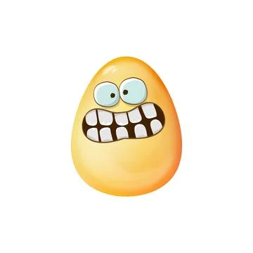 Cartoon golden easter egg cartoon characters isolated on white background. Gold 스톡 일러스트