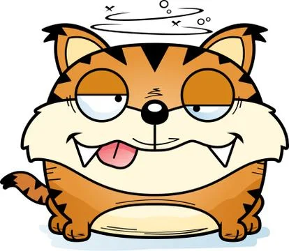 Cartoon Goofy Lynx Stock Illustration