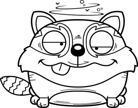 Cartoon Goofy Red Panda Stock Illustration