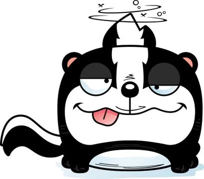 Cartoon Goofy Skunk Stock Illustration