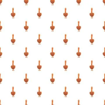 Cartoon goose seamless pattern on white background Stock Illustration