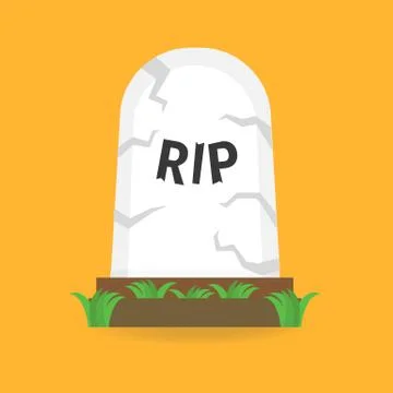 Cartoon grave flat design Stock Illustration