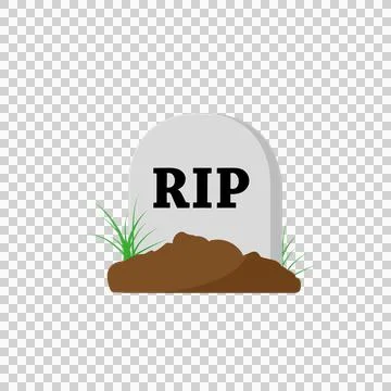 Cartoon grave flat design Stock Illustration