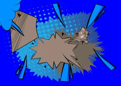 Cartoon Gray and Blue background, comic book backdrop. Retro vector comics .. 스톡 일러스트