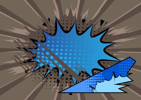 Cartoon Gray and Blue background, comic book backdrop. Retro vector comics .. Stockillustratie