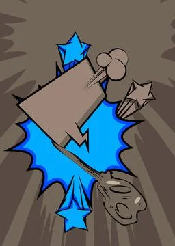Cartoon Gray and Blue background, comic book backdrop. Retro vector comics .. 스톡 일러스트