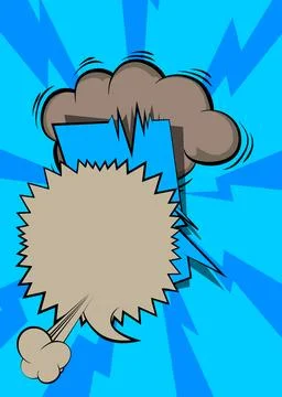 Cartoon Gray and Blue background, comic book backdrop. Retro vector comics .. Stockillustratie