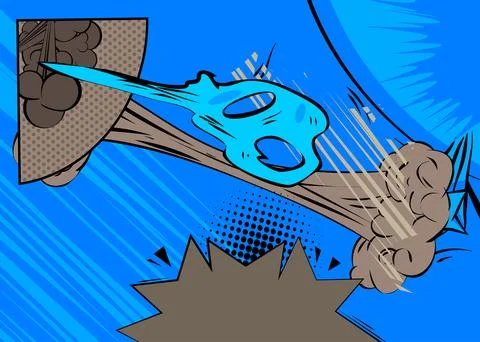 Cartoon Gray and Blue background, comic book backdrop. Retro vector comics .. Stockillustratie