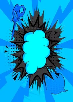 Cartoon Gray and Blue comic book Background. Retro vector comics pop art de.. 스톡 일러스트