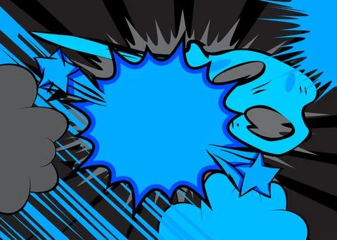 Cartoon Gray and Blue comic book Background. Retro vector comics pop art de.. 스톡 일러스트