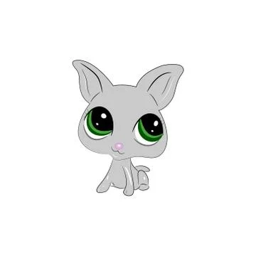 Cartoon gray cat. Stock Illustration