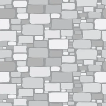 Cartoon gray stone wall background Stock Illustration