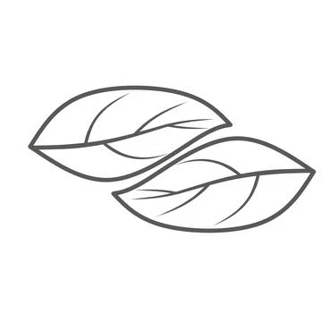 Cartoon green leaf Stock Illustration