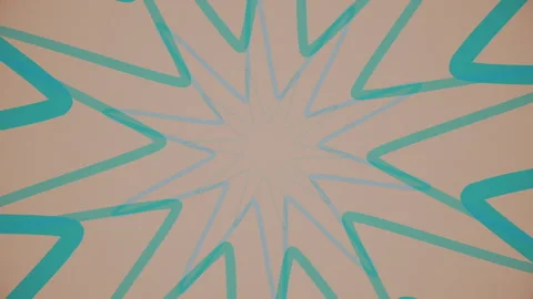 Cartoon Green Shape Star Loop Rotation Abstract Background Video stock 130410570