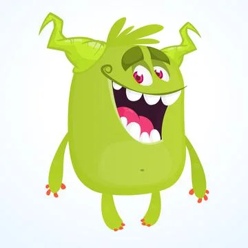 Cartoon gremlin or goblin. Vector illustration for stickers, print, decoratio Stock Illustration