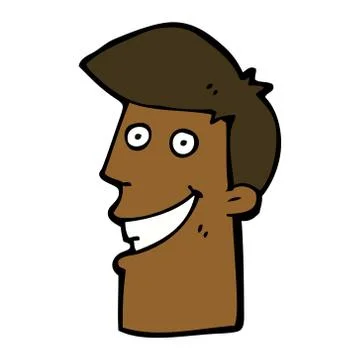 Cartoon grinning man Stock Illustration