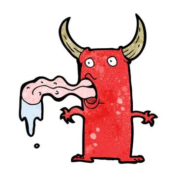 Cartoon gross little devil Stockillustratie