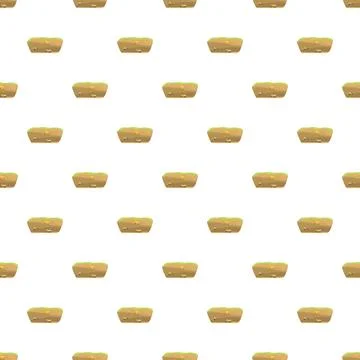 Cartoon ground layer with grass and small rocks pattern Stock Illustration