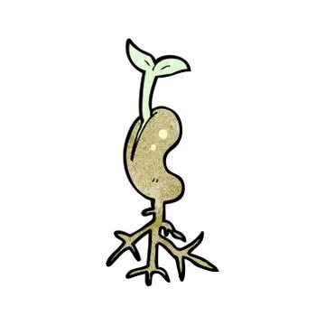 Cartoon growing seedling Illustration