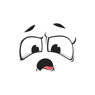 Cartoon grumble face, vector murmur or growl emoji Stock Illustration