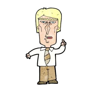 Cartoon grumpy boss イラスト素材
