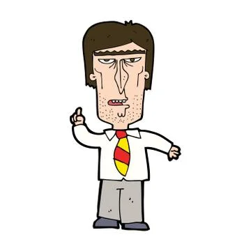 Cartoon grumpy boss Stock Illustration