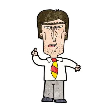 Cartoon grumpy boss イラスト素材