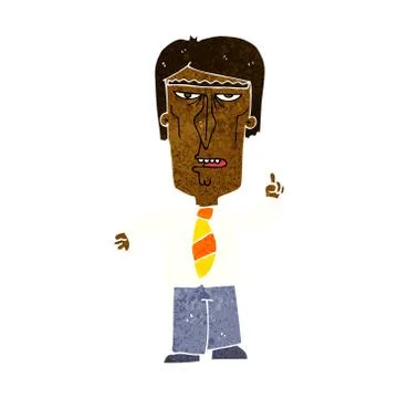 Cartoon grumpy boss Stock Illustration