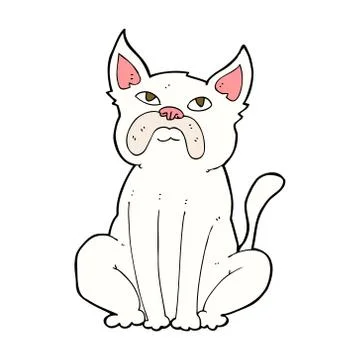 Cartoon grumpy little dog 스톡 일러스트