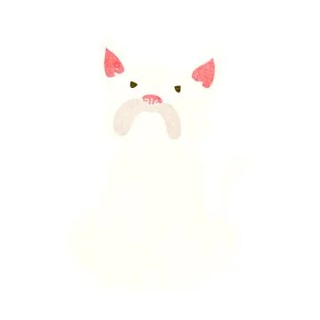 Cartoon grumpy little dog 스톡 일러스트