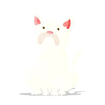 Cartoon grumpy little dog 스톡 일러스트