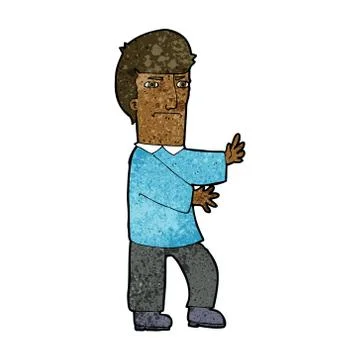 Cartoon grumpy man Stock Illustration