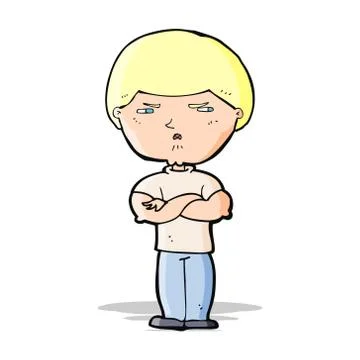Cartoon grumpy man Stock Illustration