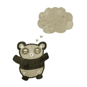 Cartoon grumpy panda bear Stockillustratie