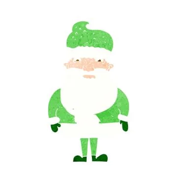 Cartoon grumpy santa claus Stock Illustration