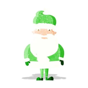 Cartoon grumpy santa claus 스톡 일러스트