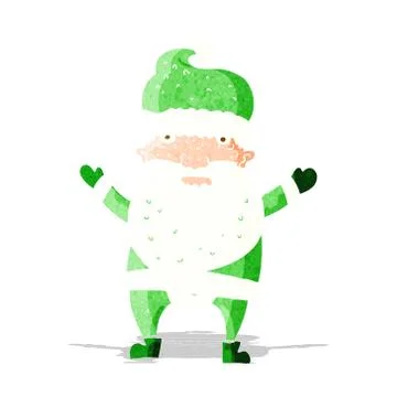Cartoon grumpy santa Stock Illustration