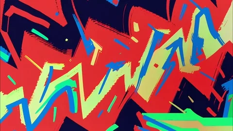 Cartoon Grunge Comic FX Hand-Drawn Zig-Zag Background Stock Footage 315224477