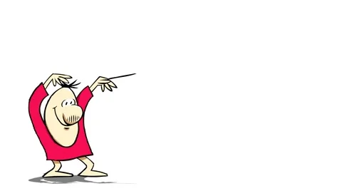 Cartoon guy animation with magic wand and alpha channel Stock Footage 48669703