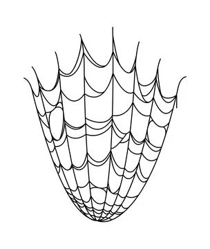 Cartoon Halloween cobweb, spiderweb texture Stock Illustration
