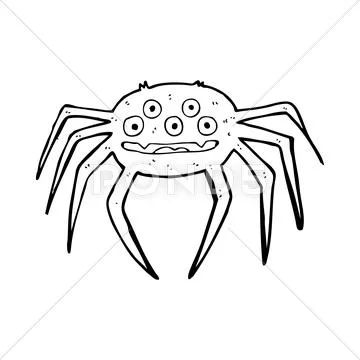 Cartoon halloween spider Stock Illustration