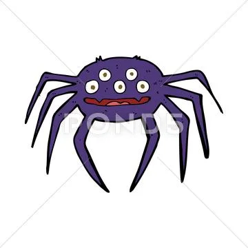 Cartoon halloween spider Stock Illustration